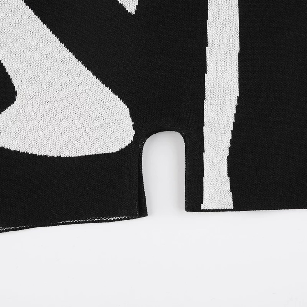 Black Mica Spring Cotton Knit Pekaboo Black + White Romper, Jaded Playsuit - Picture 10 of 11